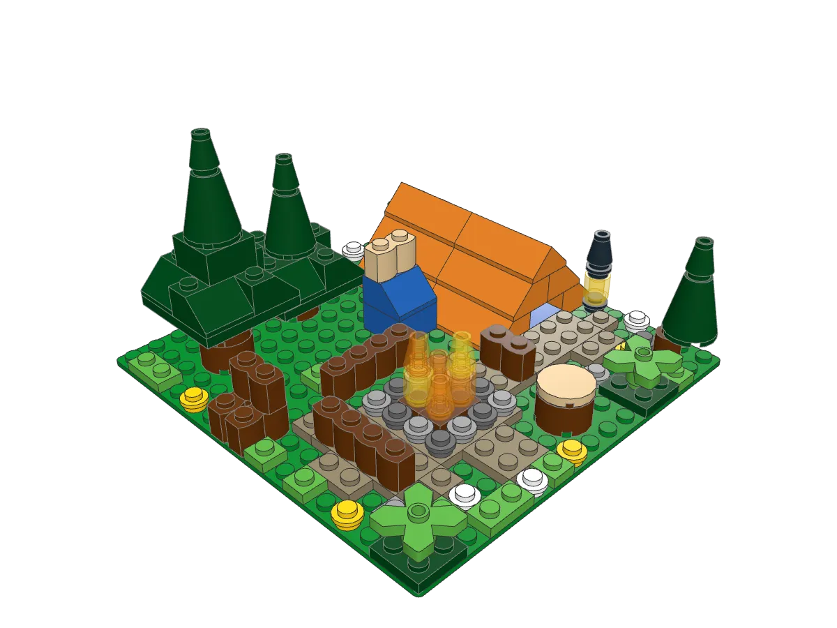 Campsite assembled model