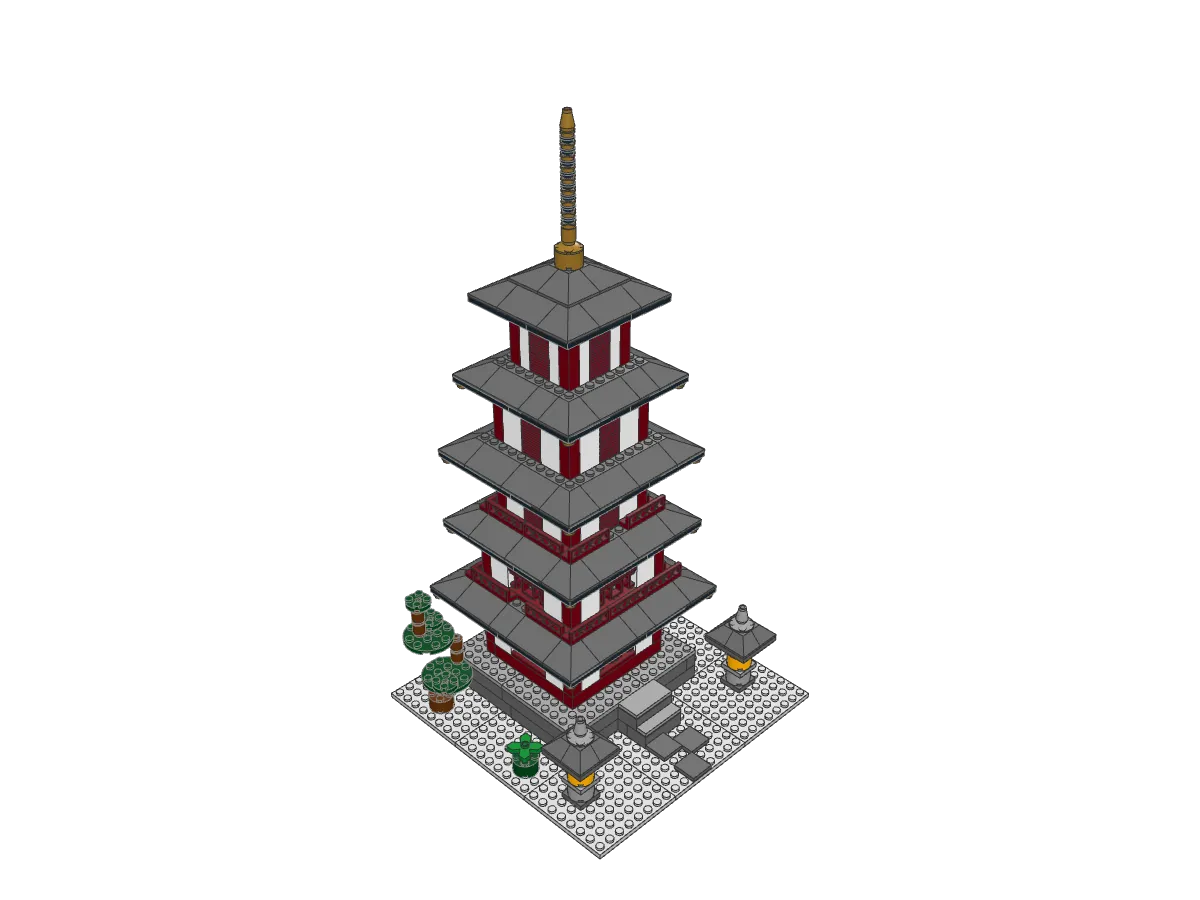 Five-Story Pagoda assembled model