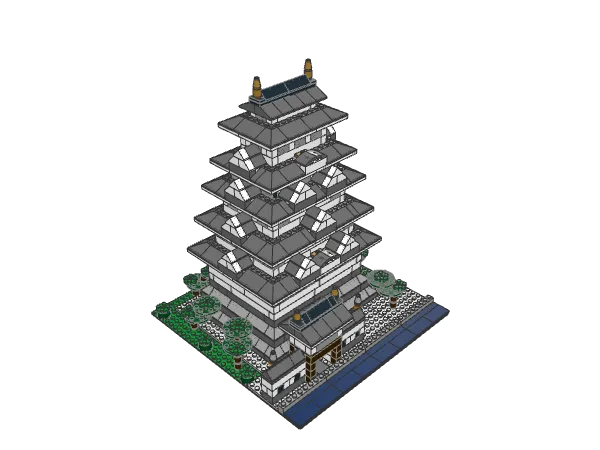 Japanese Castle assembled model