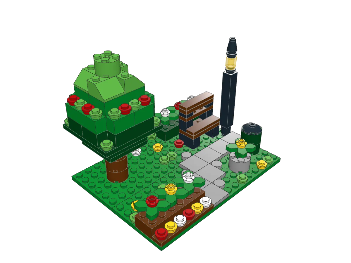 Park Corner assembled model